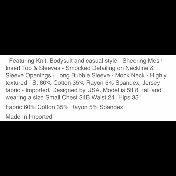 🥂 Mock Neck Mesh Bodysuit 🤩 - Picture 5 of 5